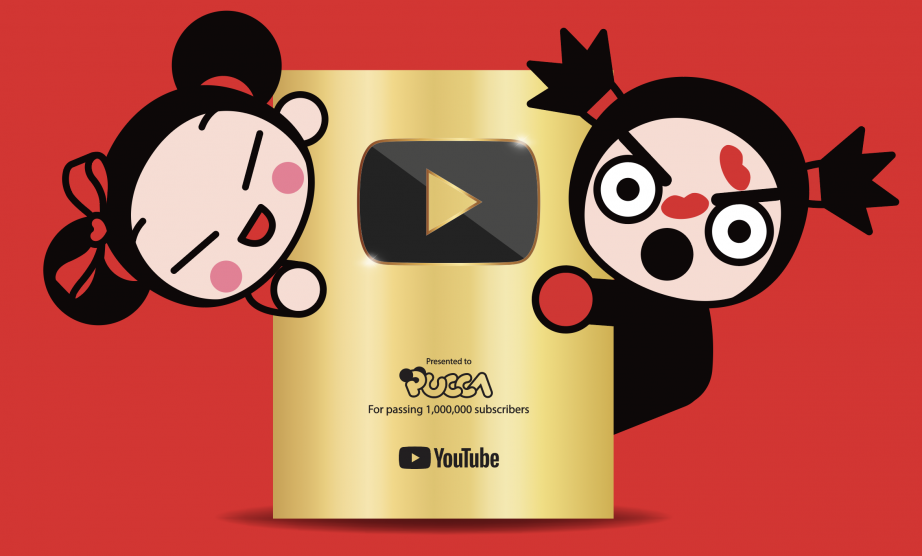  “PUCCA” YOUTUBE CHANNEL IN SPANISH  HITS ONE MILLION SUBSCRIBERS  AND RECEIVES FIRST GOLD PLAY BUTTON 